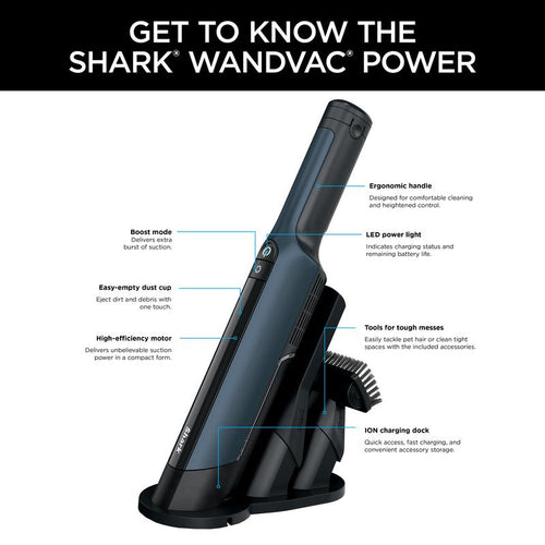 Shark WANDVAC Power PET Max Cordless Handheld Vacuum – WV410CO